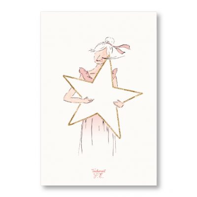 Carte Tendre étoile • Pailletée