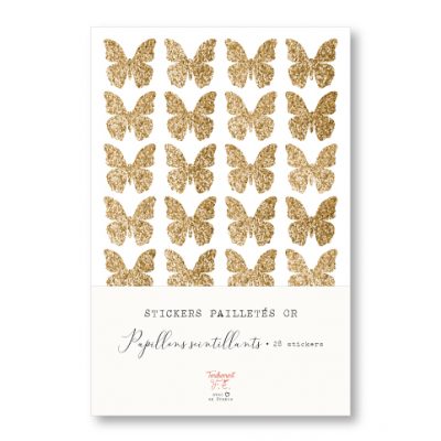Stickers pailletés Papillons scintillants